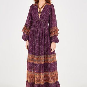 FARM RIO Sophie Scarf Maxi Dress